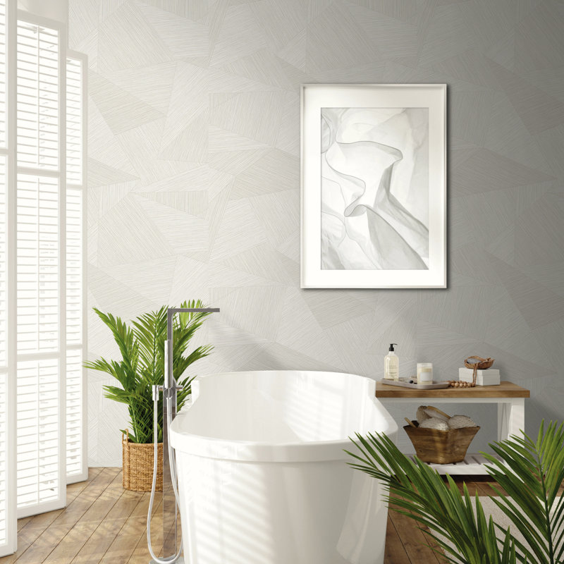 Papier peint formes géométriques Beathe, Crème