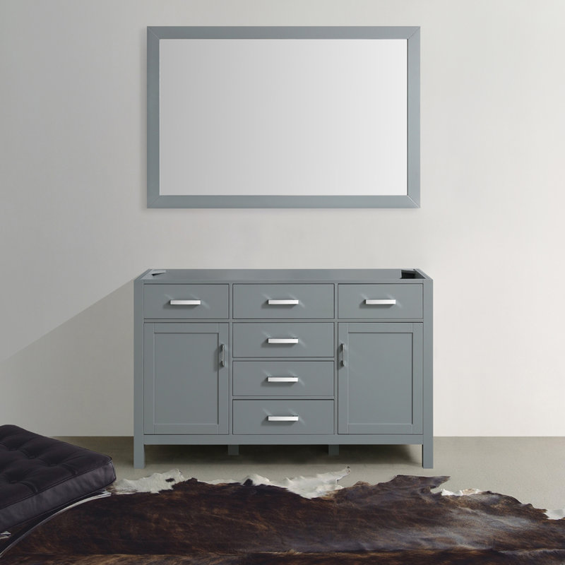Base de meuble-lavabo simple Petrel, Gris
