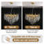 Lustre luxueux en forme de branche d'arbre, lustre en cristal moderne, luminaire suspendu LargeRaindrop (doré)-1685563478