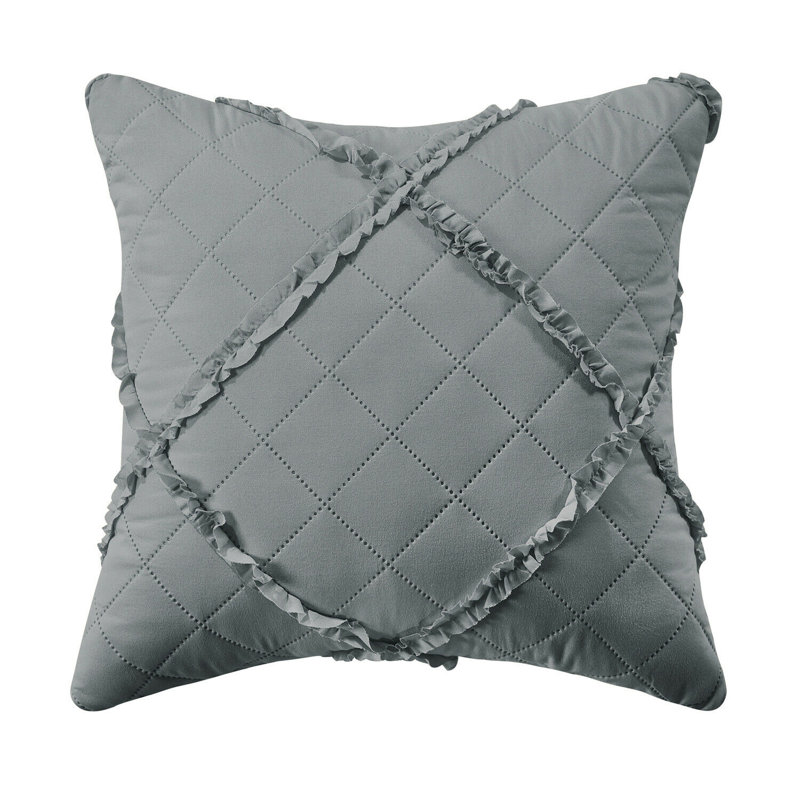 Ruthanne Indoor / Outdoor Square Throw Cushion Cover, Grey