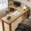Bureau de direction en L en bois massif Burlywood-1317819526