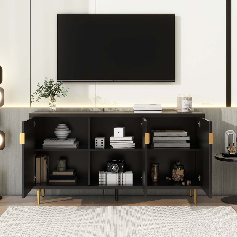 Buffet avec rangement, Noir