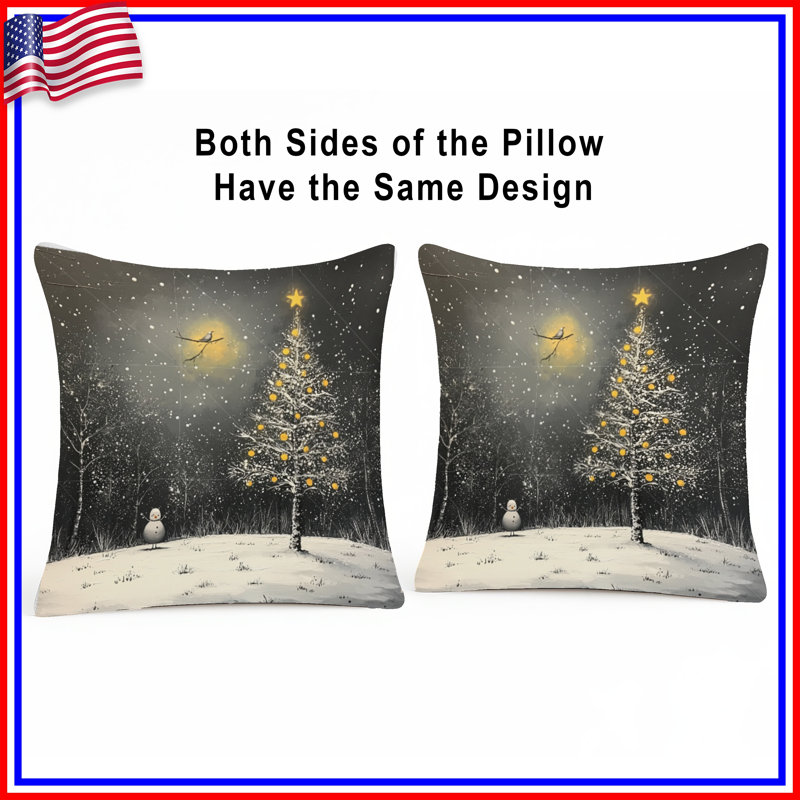 Christmas Throw Pillow, Holiday Double Sided Pillows, 20 x 20 inches