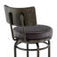 Tabouret de bar / comptoir pivotant en métal avec similicuir Ewura-1706872744-1706872751