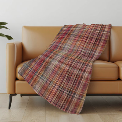 Addison Machine Washable Sherpa Plaid Throw Blanket