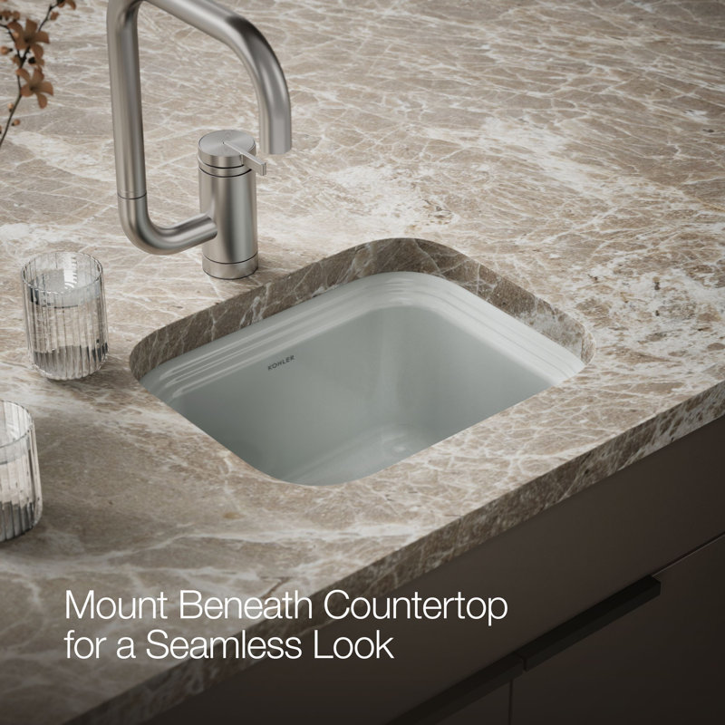 Northland™ 15" L x 12.38" W Undermount Kitchen Sink, Ice Grey