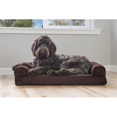 Quilted Orthopedic Bolster Sofa Pet Bed