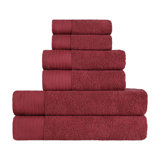 Ensemble de serviettes douces en coton à 100 % de six articles Amoy