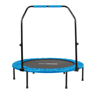 HolaHatha Foldable Mini Fitness Trampoline with Adjustable Handle,