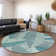 Premium Machine Washable Prisco Teal Rug