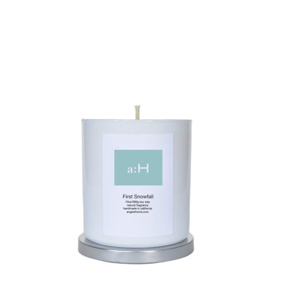 A:H First Snowfall Scented Tumbler Candle with Glass Holder
