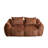 Modern Oversized Bean Bag Loveseat Sofa,Plush Fluffy Lounge Chair with Pillows for Living Room and Bedroom-1925235431