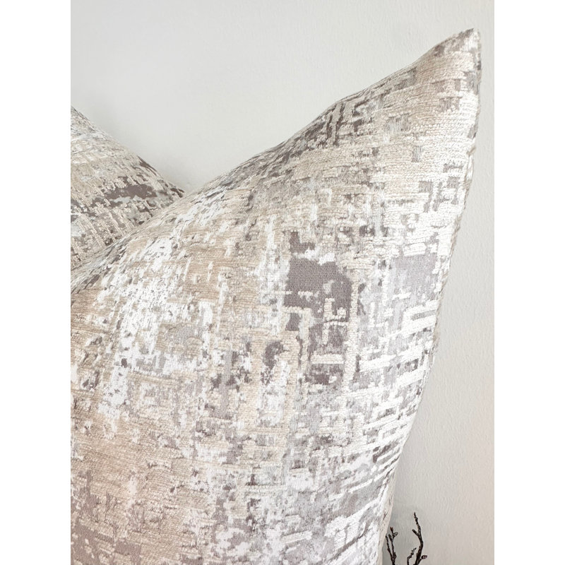 Abstract Beige Square Cushion Cover