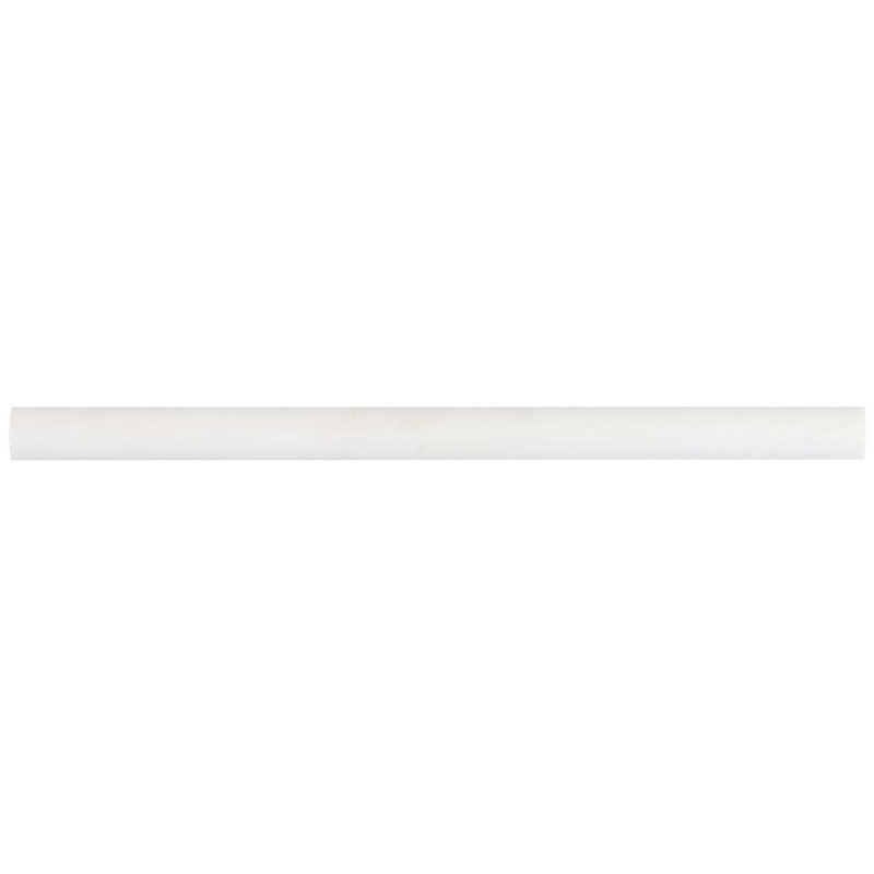 Bianco Dolomite Premium 3/4X12 Honed Marble Pencil Liner