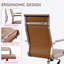 Fauteuil de direction pivotant avec dossier en cuir à motifs-1110539902