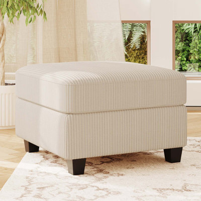 22.4'' Wide Corduroy Storage Ottoman