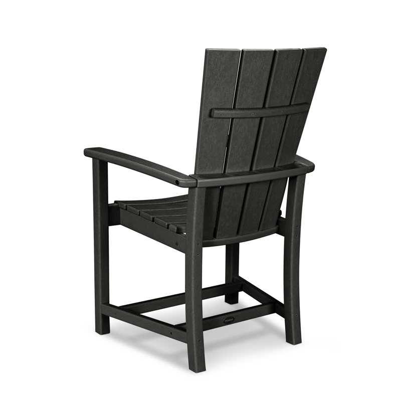 POLYWOOD Quattro Adirondack Dining Chair, Black