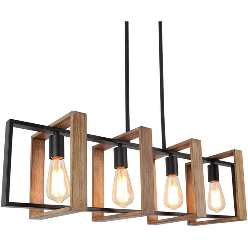 Havens 4 - Light Black/Brown Kitchen Island Pendant