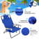 5-Position Adjustable Backpack Beach Chair Folding Lounge Chair with Pillow and Storage Bag