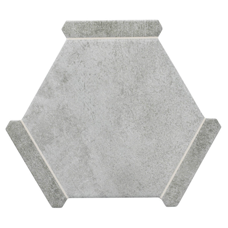 Échelle de gris 9 po x 10 po Carreau de plancher et de mur en porcelaine d'aspect béton (8,07 pieds carrés / caisse), Void