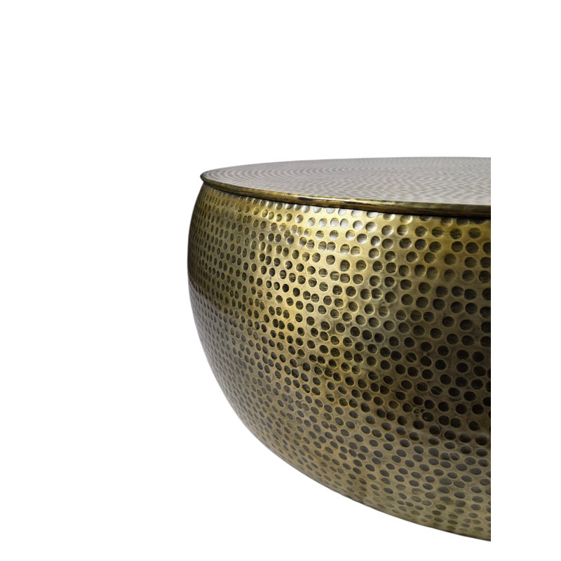 Geinbow Single Coffee Table, Brass Antique