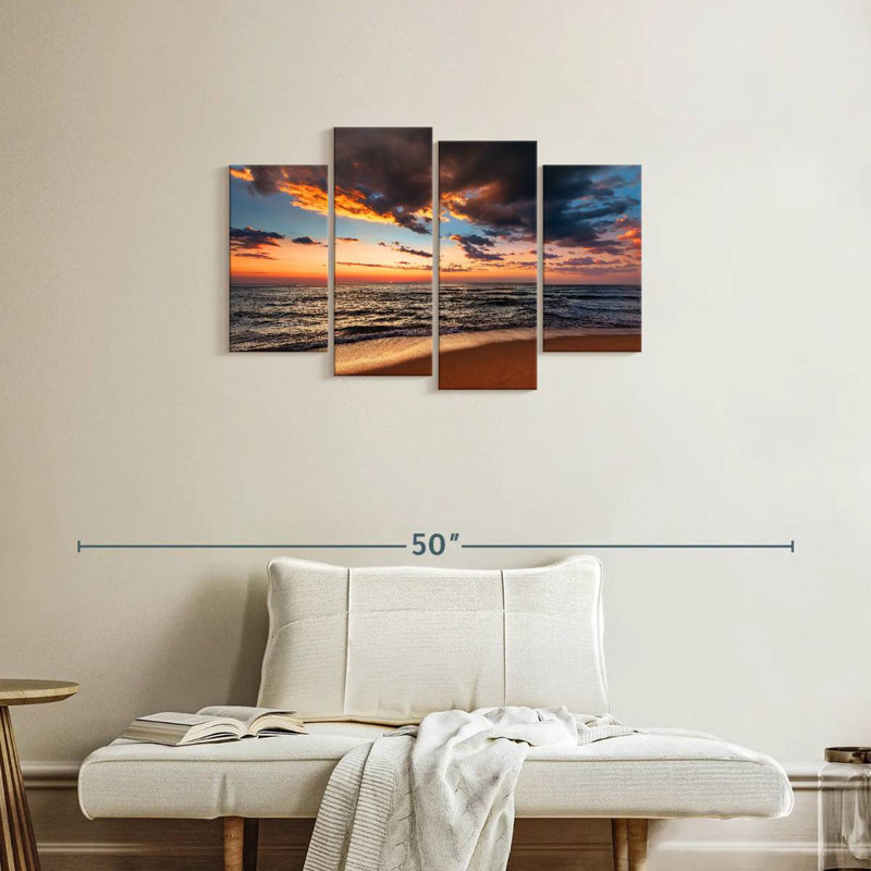Gillard Sunset Seascape, 22" H x 36" W