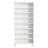 28.35" White 8-Tier Shoe Storage Cabinet With LED Light Strip