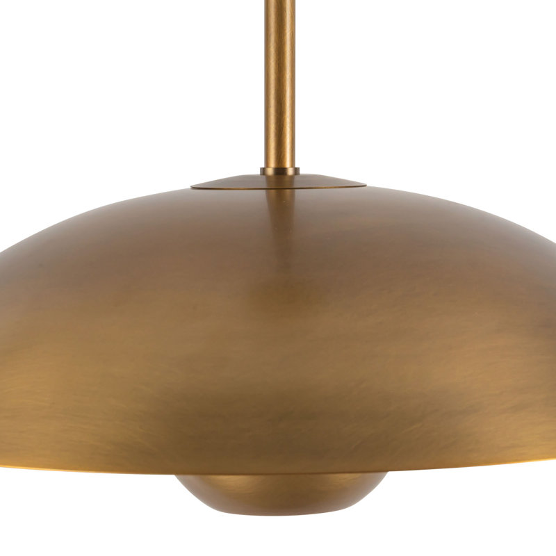 Umbra 14-in Black Pendant, Vintage Brass, 14-in