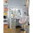 Giselle Antoinette Round Tufted Vanity Chair with 360 Degree Swivel and Stainless Steel Flat Base-1207377232