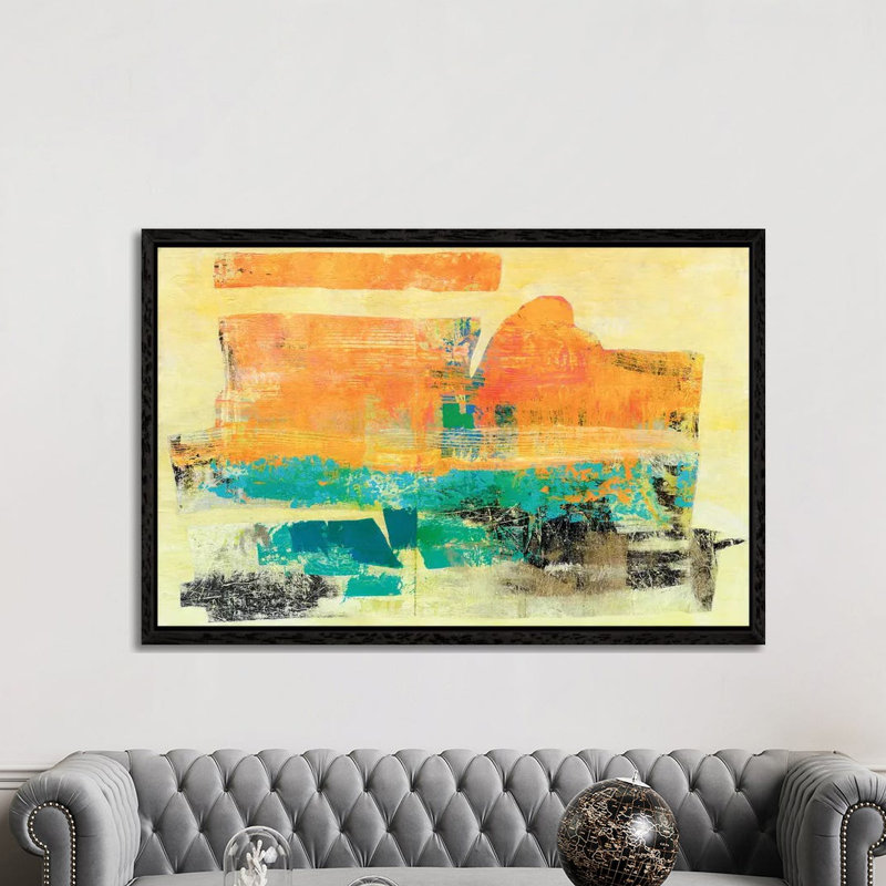 Sherbet 1 Piece Painting on Canvas, 101.6 cm H x 66.04 cm W, Black Framed