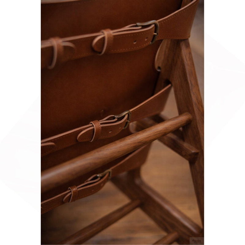 Fauteuil de chasse en noyer américain massif, Noyer