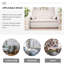Ensemble de canapé-lit en tissu de 61 po pour grand salon / chambre à coucher, structure en fer renforcé, poches de rangement des deux côtés, dossier réglable.-220332088