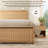 Retro Fluted Queen Bed With 55" Tall Headboard And Storage Drawers-96387490
