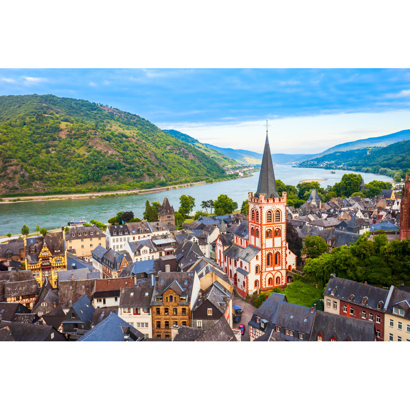 Gatewood Bacharach Town In Germany - Wrapped Canvas Print, 30cm H x 46cm W x 3.8cm D