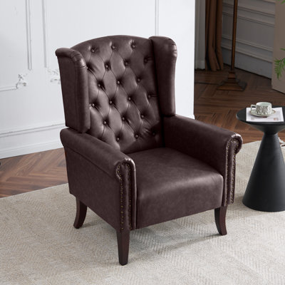 Everlynn Faux Leather Wingback Chair