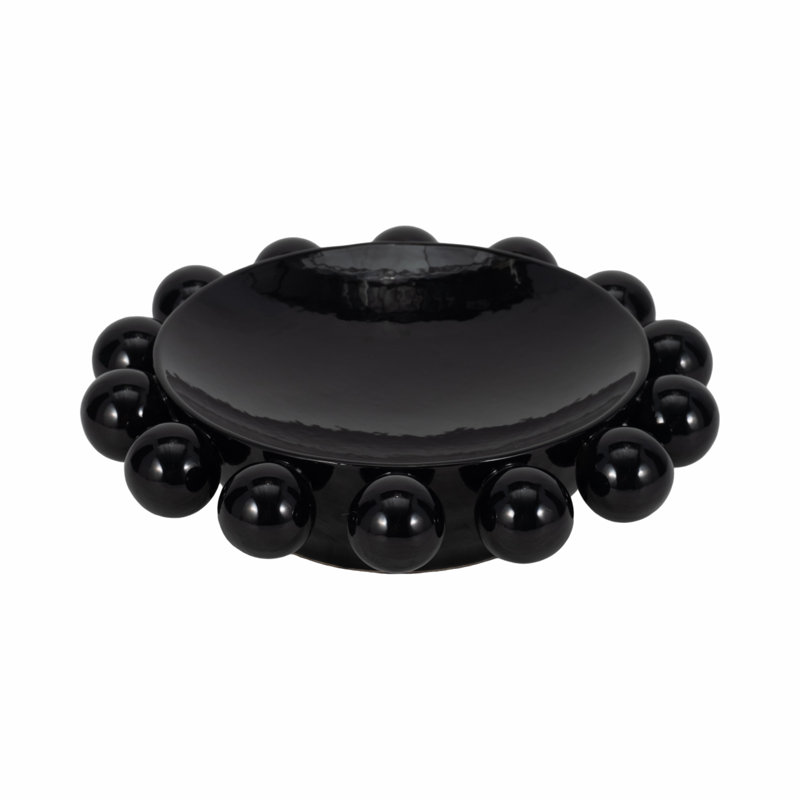 12" Capraia Decorative Bowl, Black