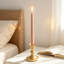 2 pièces-Bougeoir conique en métal doré, chandelier simple classique pour manteau de table