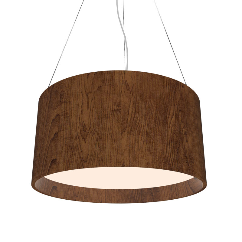 Lustre cylindrique unique à 3 lumières Cilíndrico, Imbuia