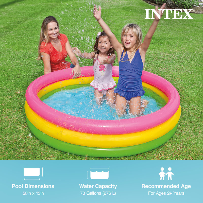 Sunset Glow Multicolor Inflatable Round Kiddie Pool