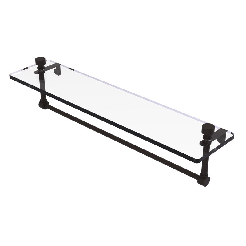 Ballenas Bracket Shelf with Towel Bar, Oil Rubbed Bronze, 5' H x 22' W x 5' D