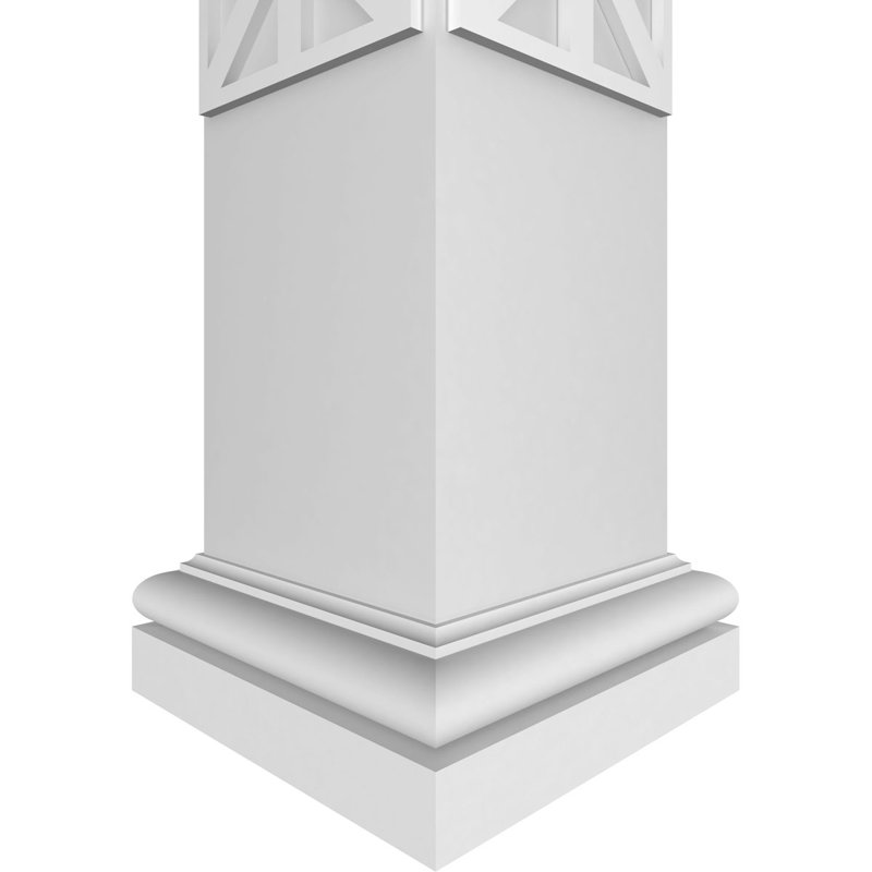 Colonne carrée impériale Custerman Classic, H 120 po x l 11,62 po x P 11,62 po