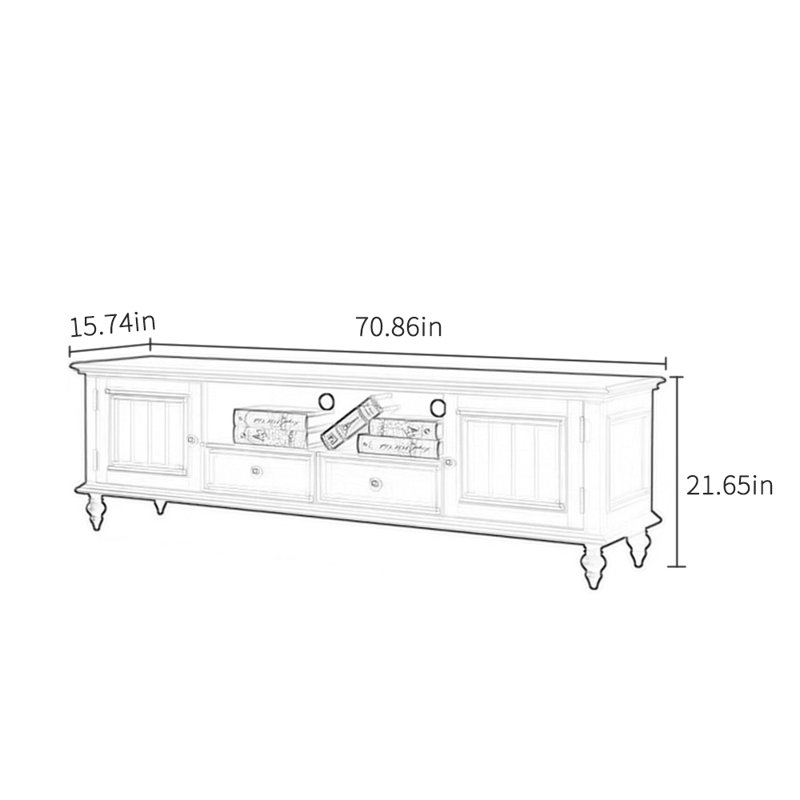 Light luxury design sense solid wood TV cabinet
