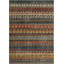 Tapis de couloir à motif géométrique usé et antidérapant beige-1368921232