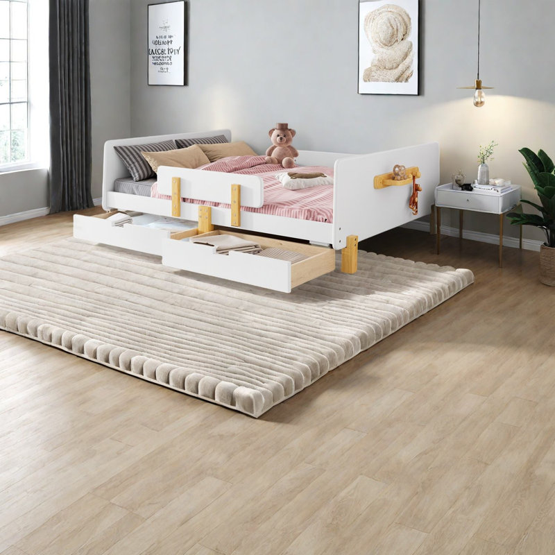 Lits plateforme en bois peu encombrants avec rangement, conception moderne pour la maison