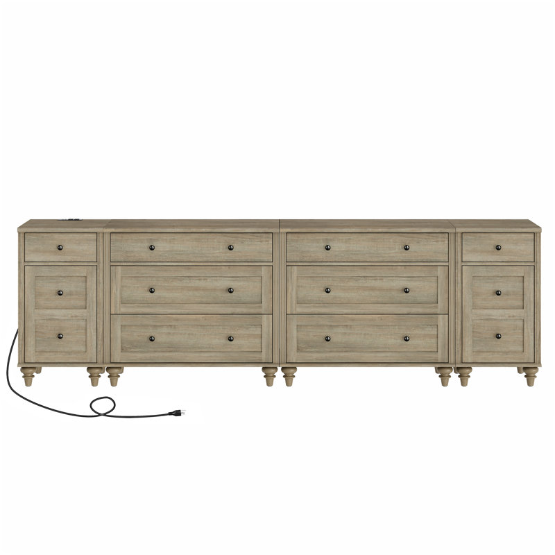 Kids Dressers With Charging Station, Dresser For Bedroom With 8 Drawers And 2 Storage Cabinet