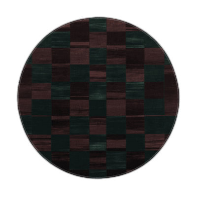 Tapis intérieur / extérieur noir à carreaux