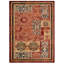 Tapis rectangulaires en polypropylène Crayton fabriqués à la machine - couleur rouge, motif oriental -30779246