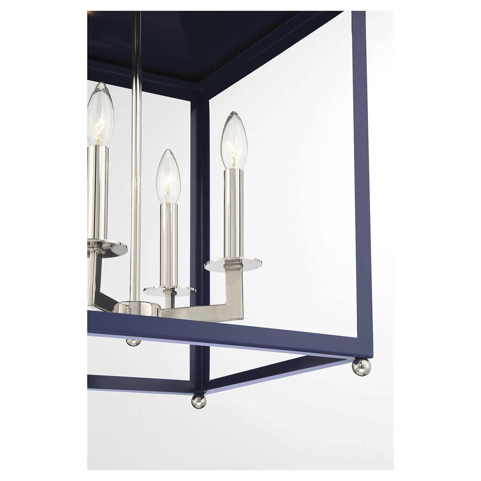 Douro 4 - Light Dimmable Lantern Chandelier, Navy Blue, 5