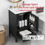 Meuble-lavabo noir 20 po avec lavabo