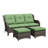 73'' Wide Wicker Patio Sofa with Cushions-678687850